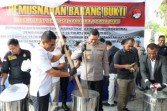 Narkoba Senilai Rp69,7 Miliar Dimusnahkan, Polda Riau Klaim Selamatkan 196 Ribu Jiwa