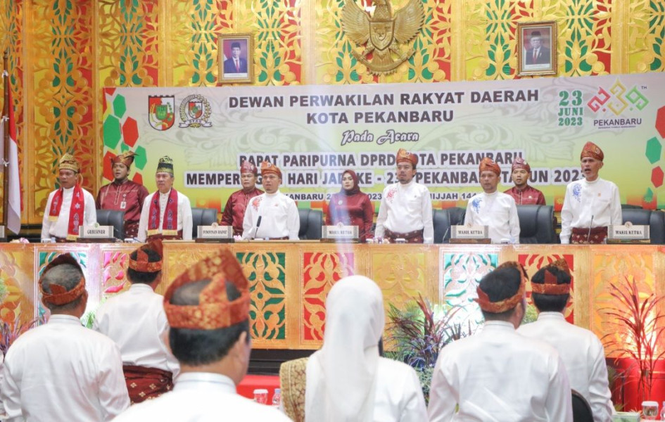 DPRD Pekanbaru Gelar Paripurna Istimewa Hari Jadi Ke-239 Kota Pekanbaru
