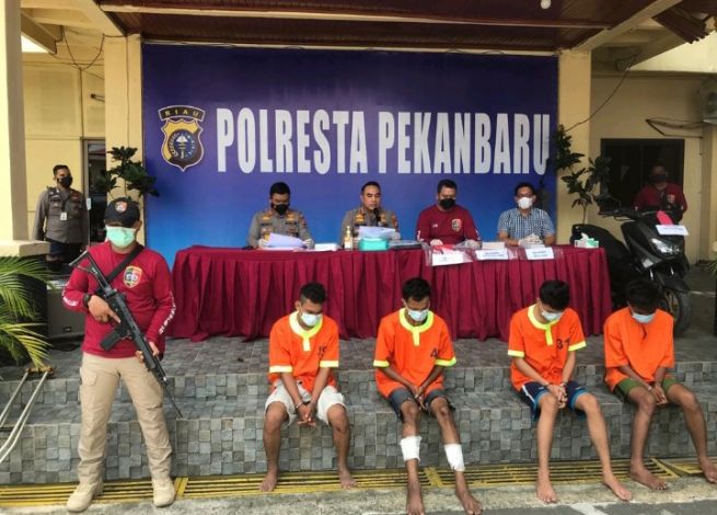 Tiga Kelompok Jambret Jalanan Diringkus Polresta Pekanbaru