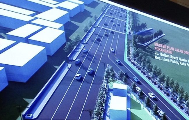 Jalan SSK II Pekanbaru Diperlebar hingga 24 Meter
