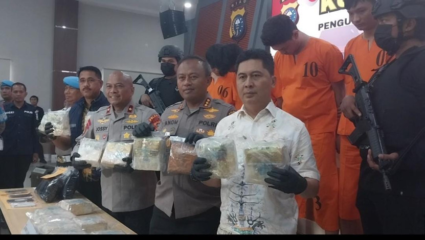 Polda Riau Gagalkan Peredaran 17,3 Kg Sabu, Dikendalikan Napi Lapas