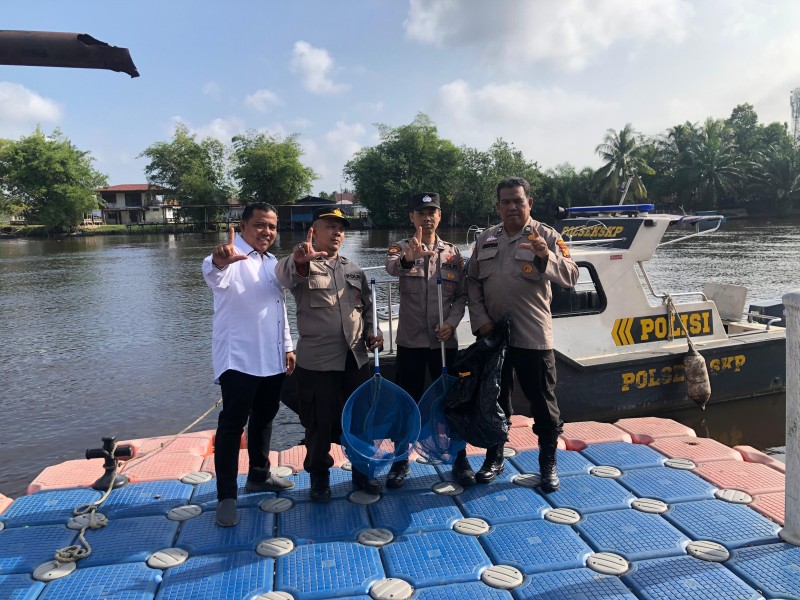 Polsek SKP Pekanbaru Laksanakan Program Jalur Demi Kelestarian Sungai Jantan