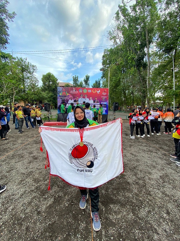 Atlet Pekanbaru Raih Medali Emas Porprov dan di BK PON Bali Cabor Petanque