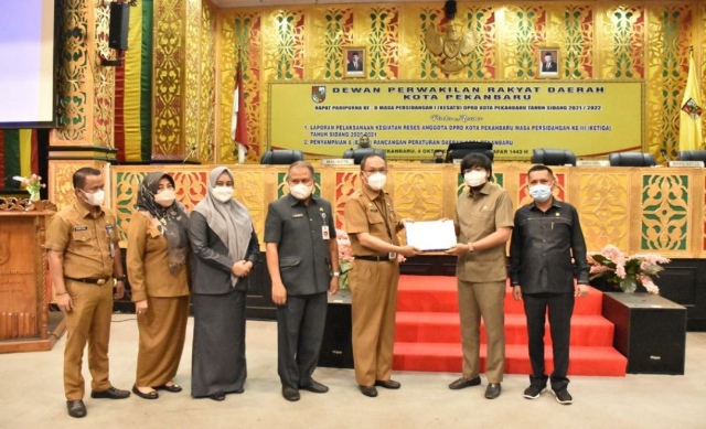 Sampaikan Hasil Reses, DPRD Pekanbaru Gelar Paripurna Reses Tahun 2021
