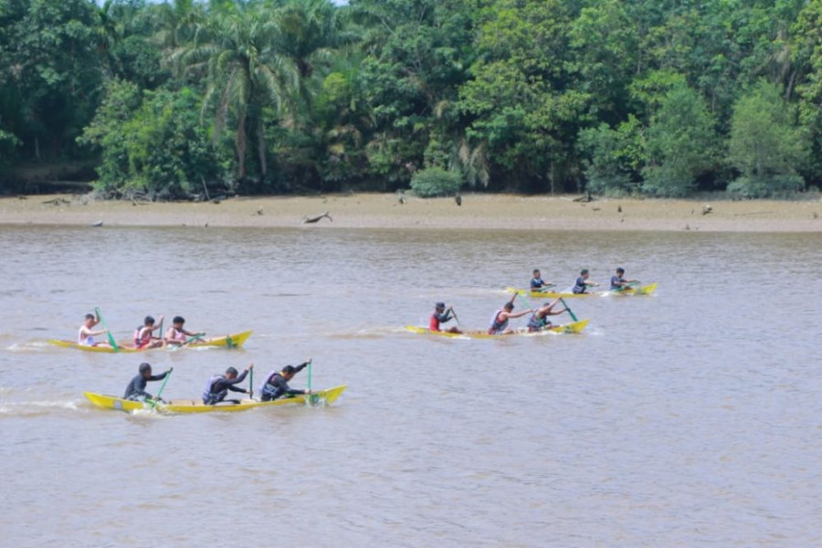 Festival Pacu Sampan Tradisional di Pulau Semut Jadi Agenda Wisata Pekanbaru