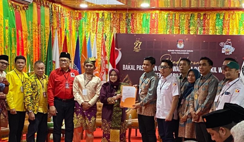 Resmi Mendaftar ke KPU, Pasangan Idaman Usung Kota Pekanbaru Maju dan Nyaman