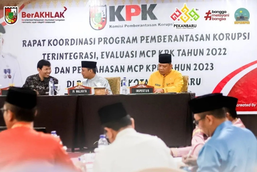 BKPSDM Pekanbaru Hadiri Rapat Koordinasi Program Pemberantasan Korupsi Terintegrasi 2023