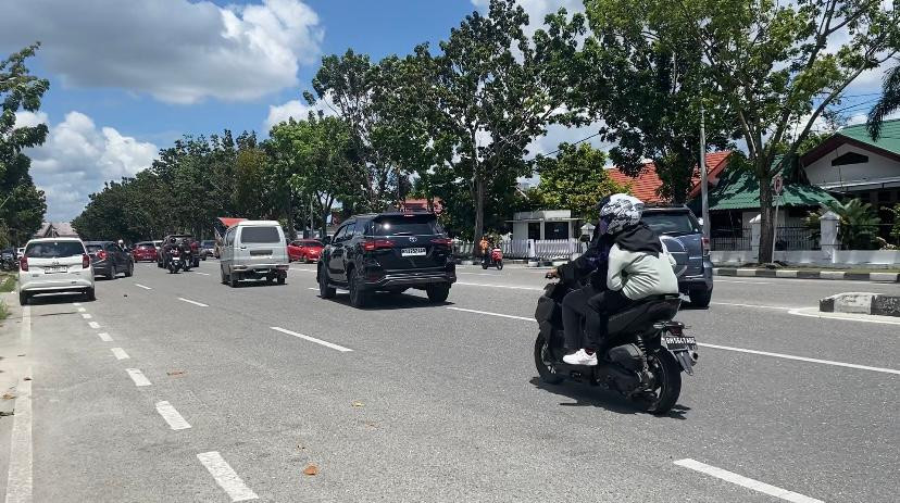 Hari Kedua Lebaran Idulfitri, Lalu lintas Pekanbaru Padat Lancar