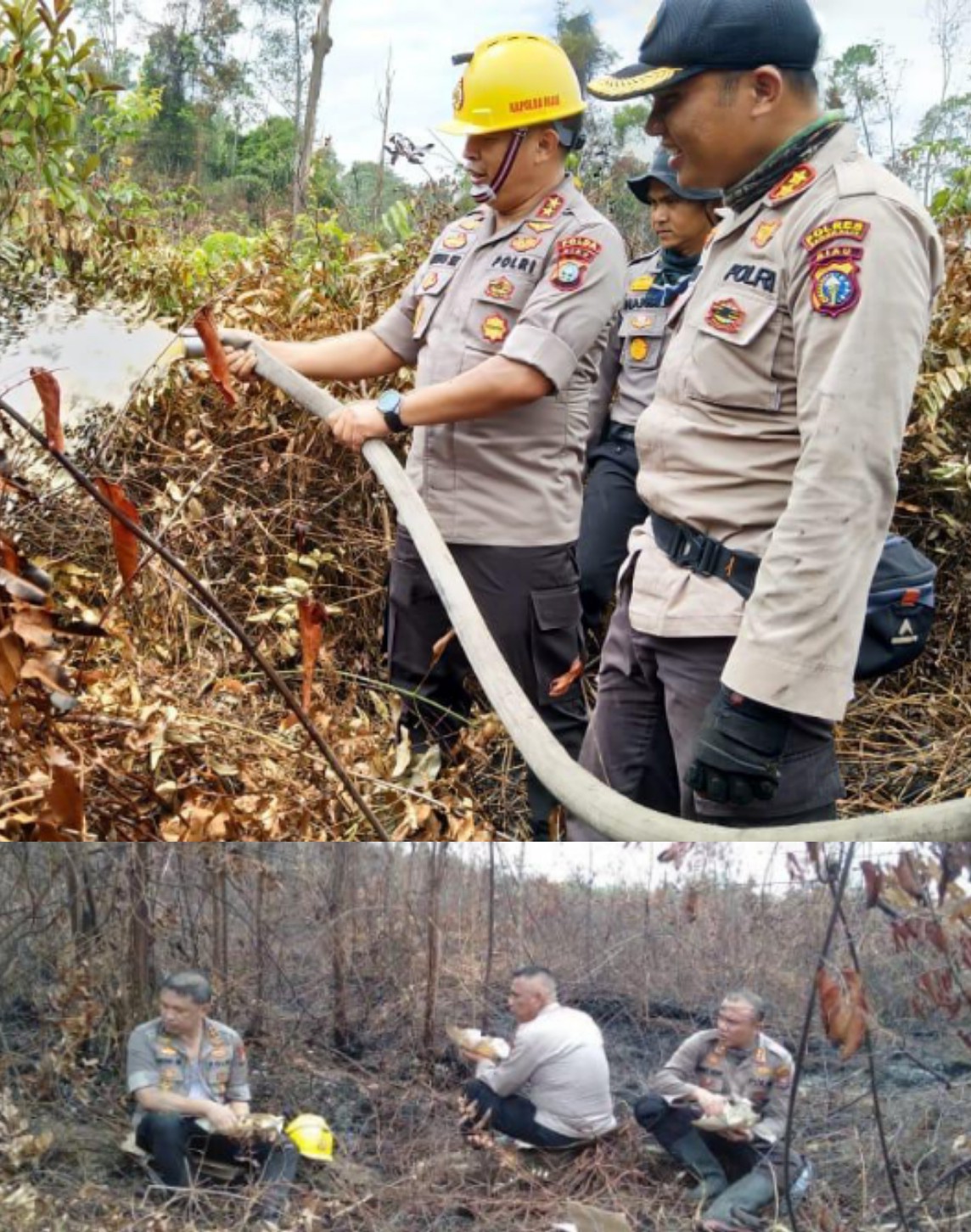 Kisah Kapolda Riau Berjibaku  Padamkan Api di Rupat Utara, Bengkalis 
