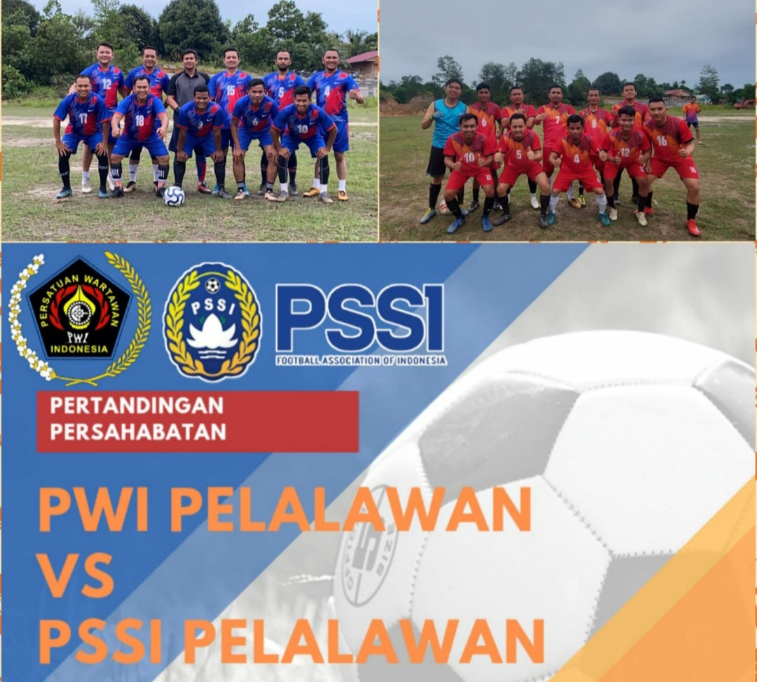 Tanding Persahabatan, Askab PSSI Cukur Tim Sepakbola PWI Pelalawan 2-1
