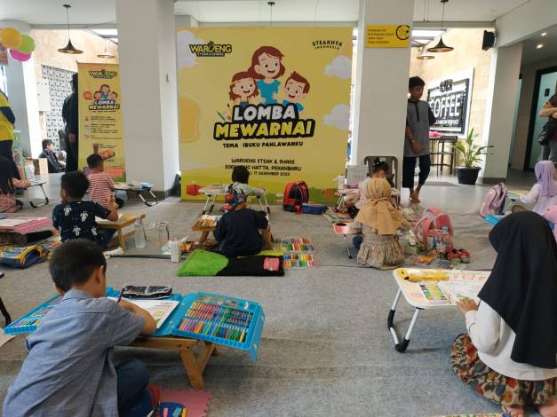 Jejak Seni Anak di Pekanbaru Terabadikan dalam Lomba Mewarnai