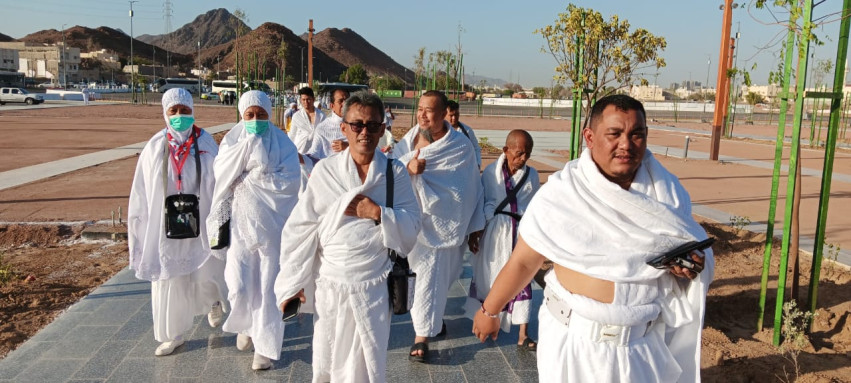445 Jemaah dan Petugas Kloter Pertama Riau, BTH-03 Didorong ke Makkah