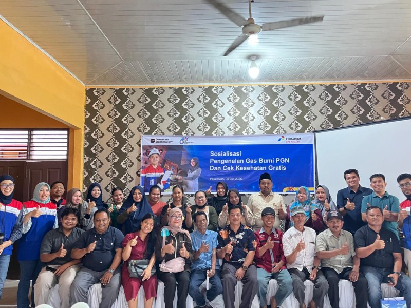 Masyarakat Tumpah Ruah saat Sosialisasi Gas Bumi Gaskita di Pangkalan Kerinci Timur