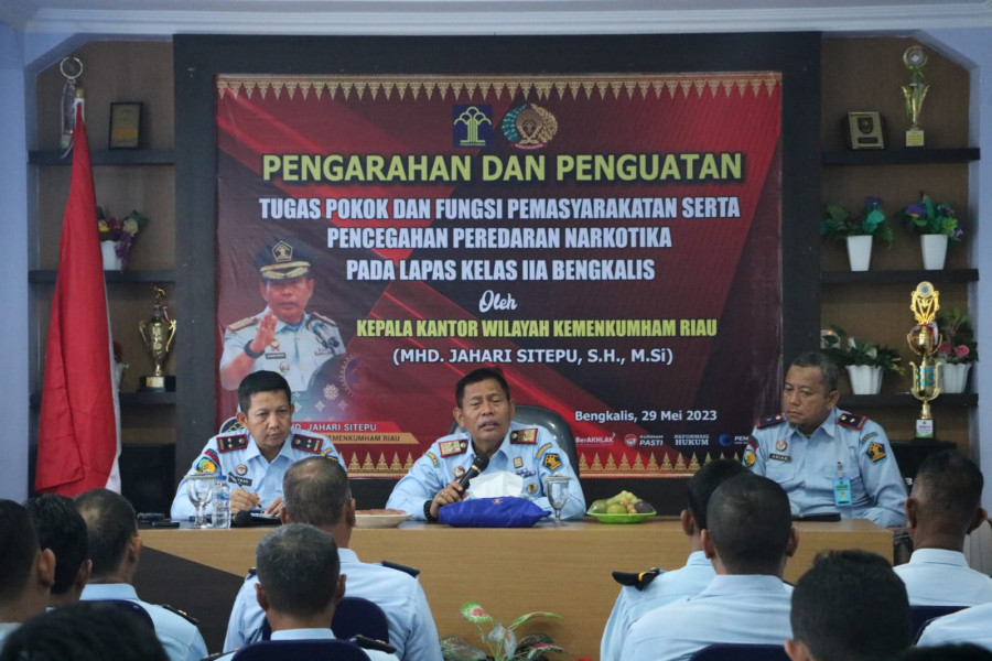 Kakanwil  Kemenkumham  Riau Kunjungi Lapas Bengkalis,  Muhammad Jahari: Saya Ingatkan, Petugas Lapas Jangan Main Narkoba!