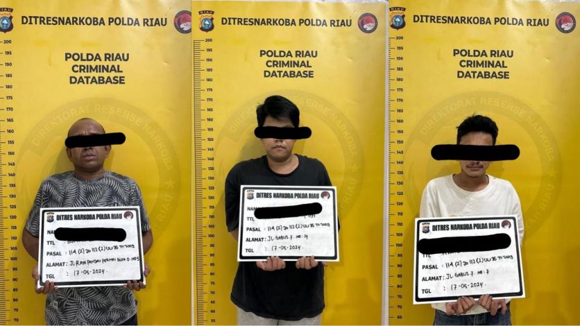 Polda Riau Tangkap 3 Pengedar Narkoba, Ratusan Butir Ekstasi Disita