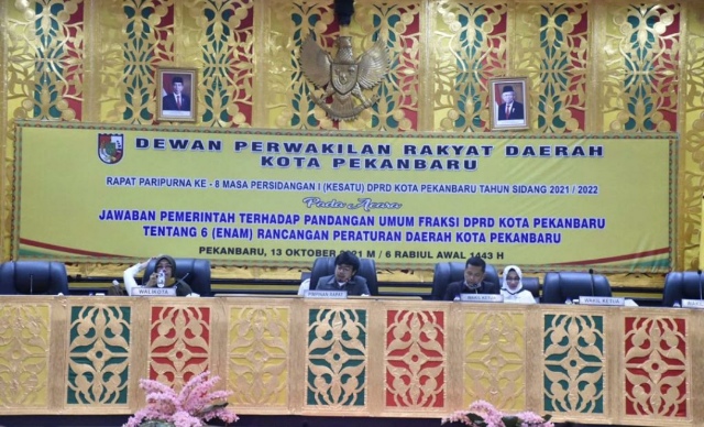 Segera Disahkan, DPRD Pekanbaru Gelar Paripurna Jawaban Pemerintah Tentang 6 Ranperda