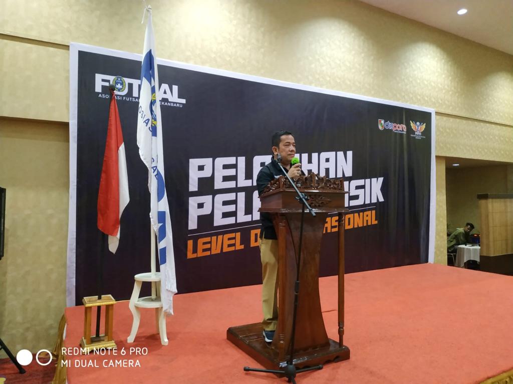 Sekretaris Dispora Pekanbaru Buka Pelatihan Pelatih Fisik Level Dasar Nasional Tahun 2022