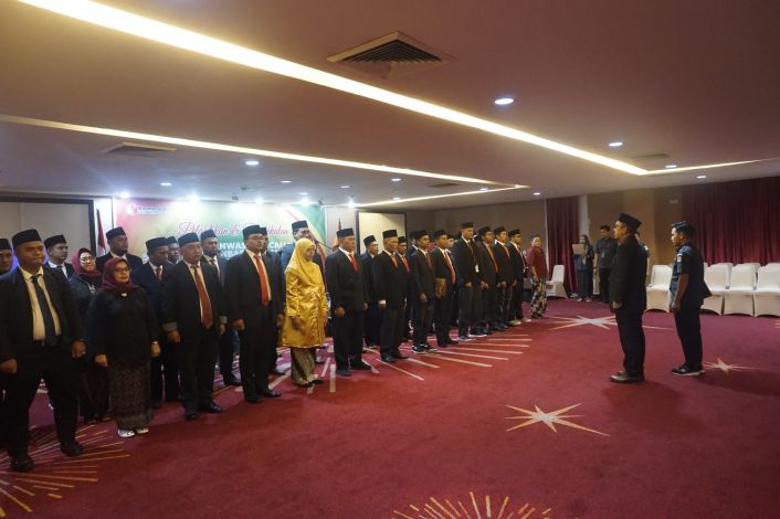 45 Panwascam se-Pekanbaru Resmi Dilantik, Bawaslu Minta Jaga Integritas