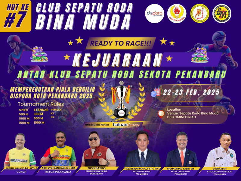 Kejuaraan Sepatu Roda Piala Dispora Pekanbaru Siap Digelar