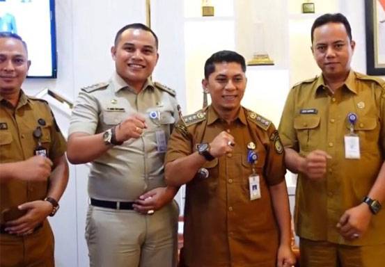 Camat Bukit Raya Sambut Kunjungan Kerja Kecamatan Sungai Sembilan Kota Dumai