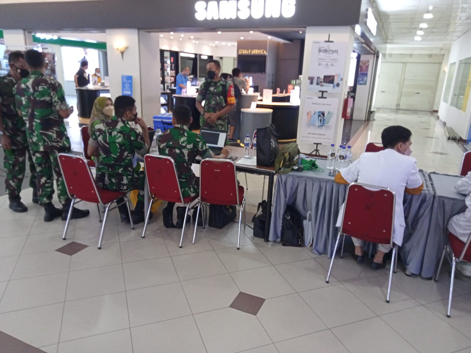 Monitoring Vaksinasi di MP  Kopda Ario Imbau Warga Tetap Pakai Masker