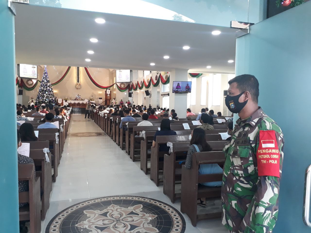 Serda Khairuddin Monitoring Ibadah Pesta Natal di Gereja HKPB Kota