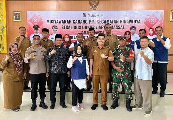 Sekcam Binawidya Hadiri Musyawarah dan Donor Darah Bersama PMI