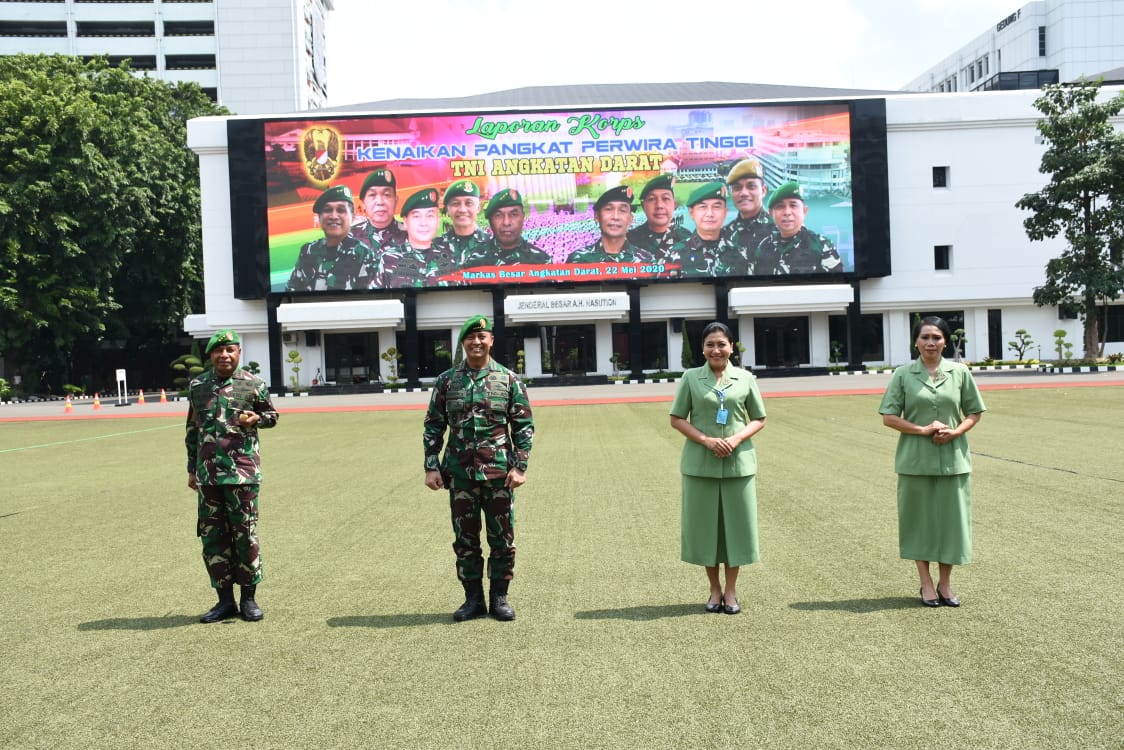 Kasad Terima Laporan Kenaikan Pangkat 70 Perwira Tinggi TNI AD,  Ada Putra Asli Papua Pertama Jabat Letjend