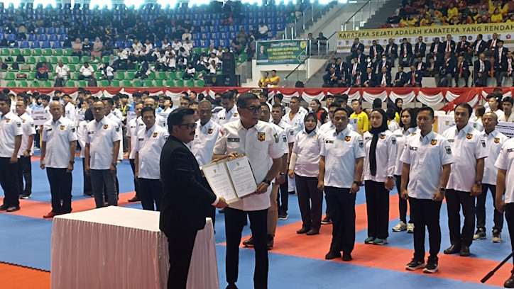 Marsekal Hadi Tjahjanto Resmi Lantik Pengprov FORKI Riau Periode 2023-2027