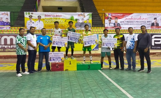 SMPN 1 Keritang Juara, SMPN 2 Tembilahan Runner Up Futsal Antar  SLTP se Kabupaten Inhil