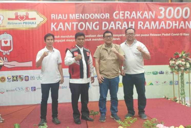 Digelar 6 Hari, Donor Darah PMI Pekanbaru dan Relawan Peduli Kumpulkan Ribuan Kantong Darah