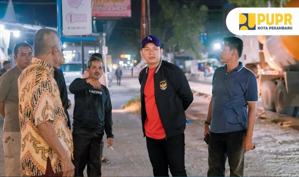 Dinas PUPR Pekanbaru Gesa Perbaikan Jalan Taman Karya