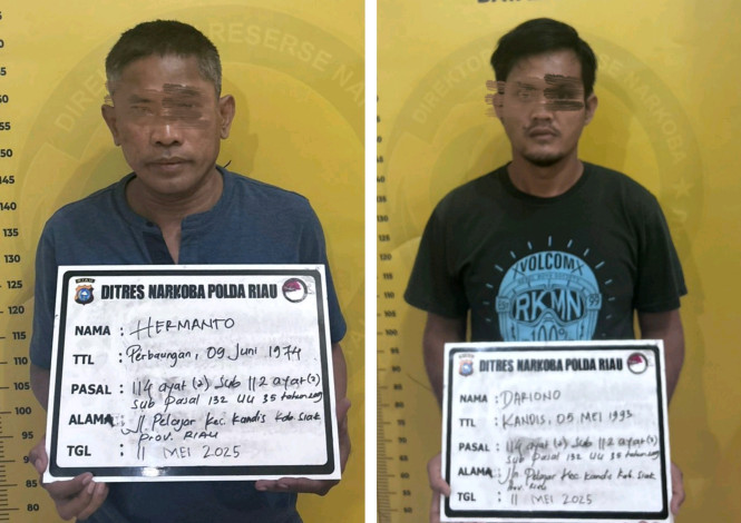 Polda Riau Ringkus Bandar dan Kurir Sabu di Kandis