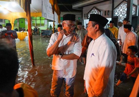Lokasi Safari Ramadan Gubernur Riau di Pekanbaru Kebanjiran
