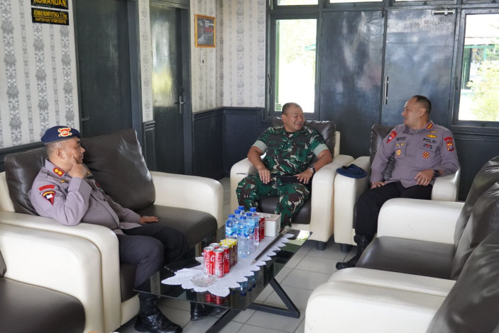 Brimob Riau dan Batalyon Parako 462 Pererat Koordinasi Keamanan di Riau