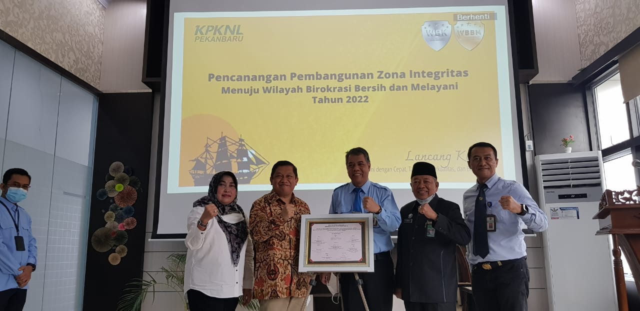 Pemko Pekanbaru Siap Dukung Pencanangan Zona Integritas dan WBBM Tahun 2022 KPKNL Pekanbaru