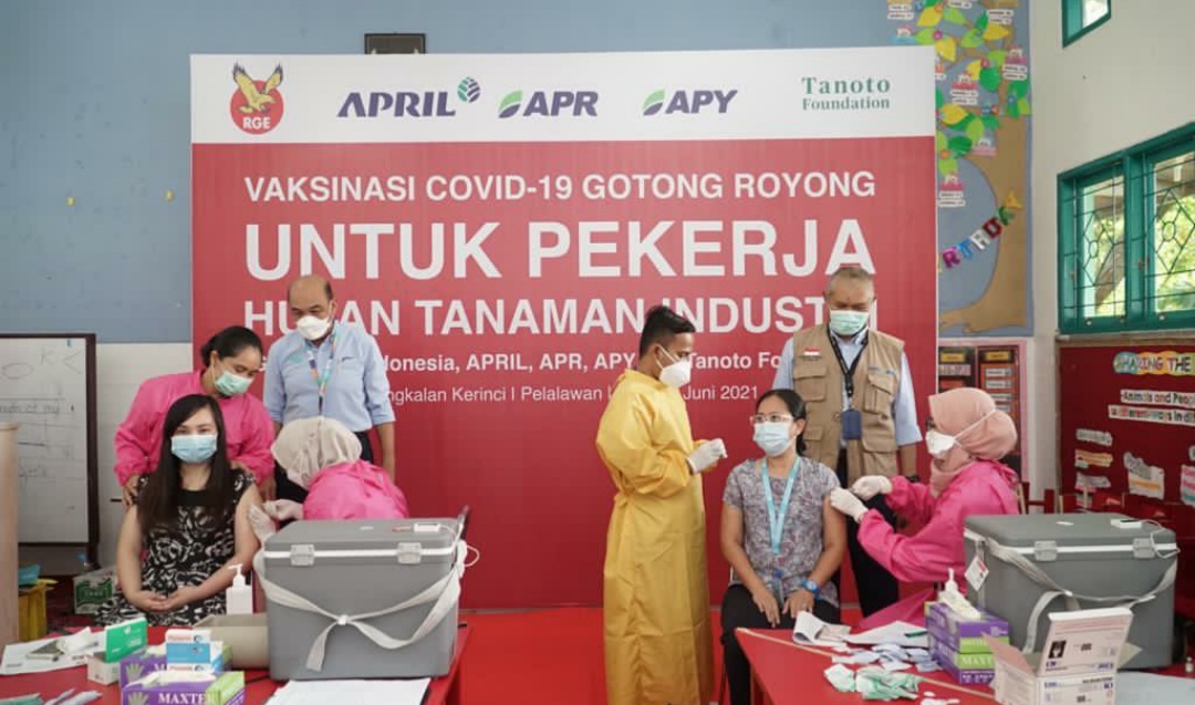 Pertama di Riau, PT RAPP Gelar Vaksinasi Gotong Royong