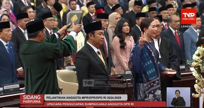 Sumpah Pelantikan, Yulisman Wakili Anggota DPR RI Beragama Islam