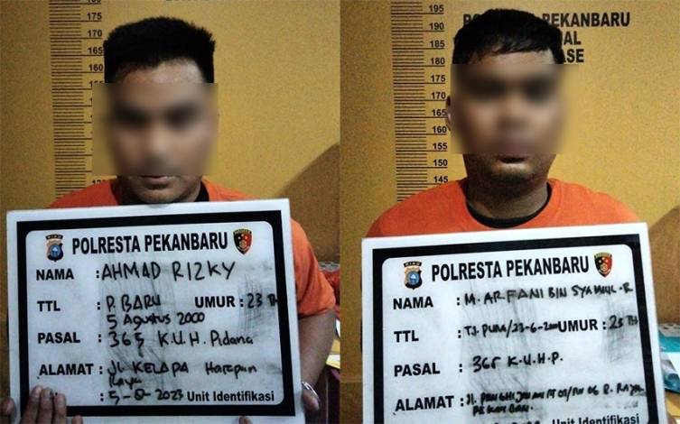 PNS di Disnaker Pekanbaru Dijambret, Dua Pelaku Langsung Ditangkap Polisi