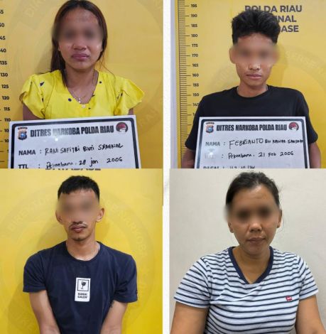 Gerebek Kedai di Pangeran Hidayat, Polisi Tangkap Empat Pengedar Narkoba