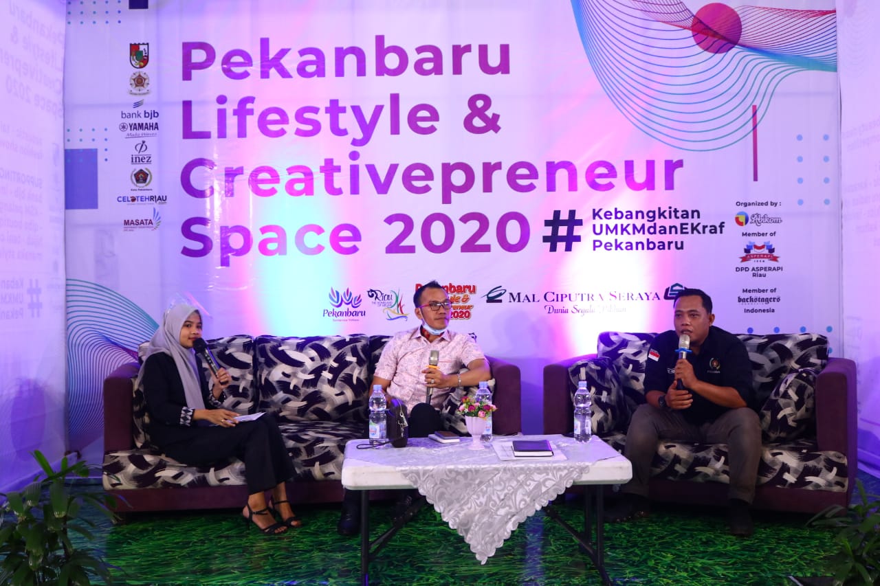 Bersama Polresta, PWI Pekanbaru Suarakan Melawan Hoax Diacara Pekanbaru Lifestyle and Creativepreneur Space 2020