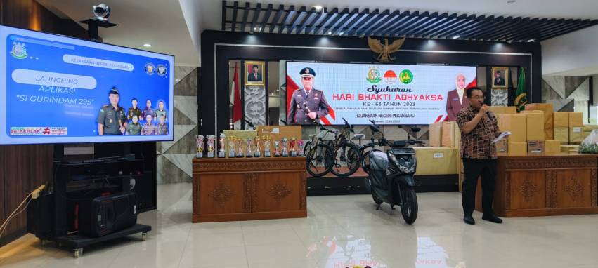 Kejari Pekanbaru Luncurkan Aplikasi Si Gurindam 295, Akses Tujuh Layanan Gratis