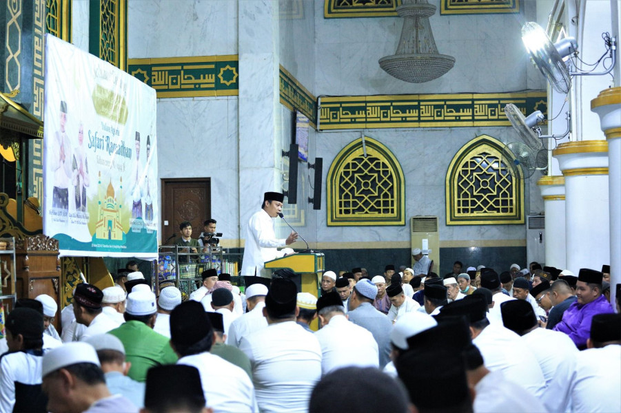 Safari Ramadan Perdana ke Masjid Raya Senapelan, Ini yang Disampaikan Pj Wako