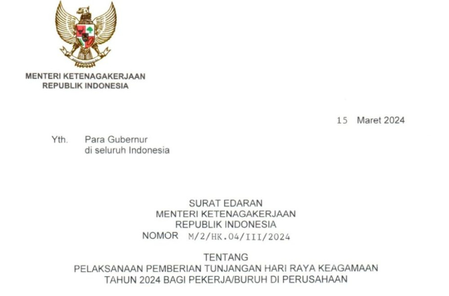 Menaker: THR Harus Dibayar Penuh, Tak Boleh Dicicil