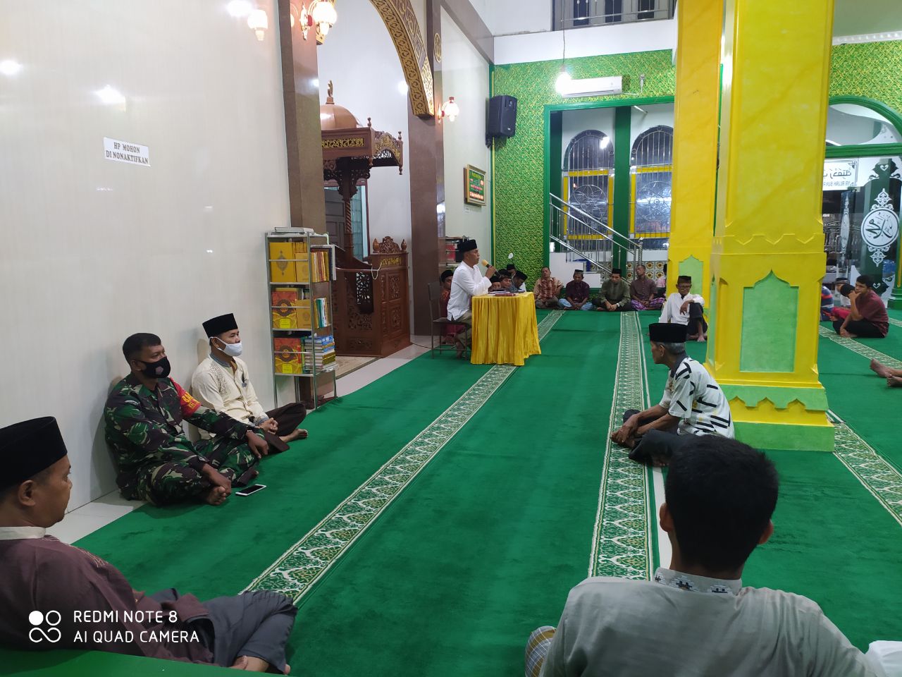 Sambut Ramadan, Babinsa Hadiri Syukuran di Masjid Darul Amal 