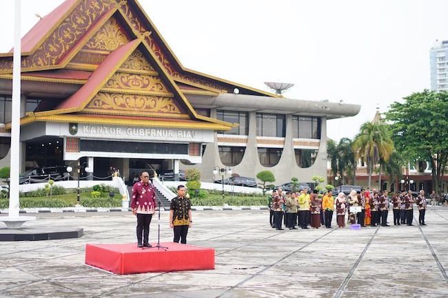 Ini Pesan Pj Gubri Rahman Hadi di Apel Perdana Pasca Libur Nataru