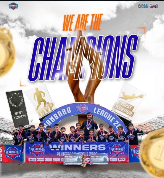 Pekanbaru League 2025 Berakhir, INAFA Merah Juara U9 dan Tunas Negeri Champions U11
