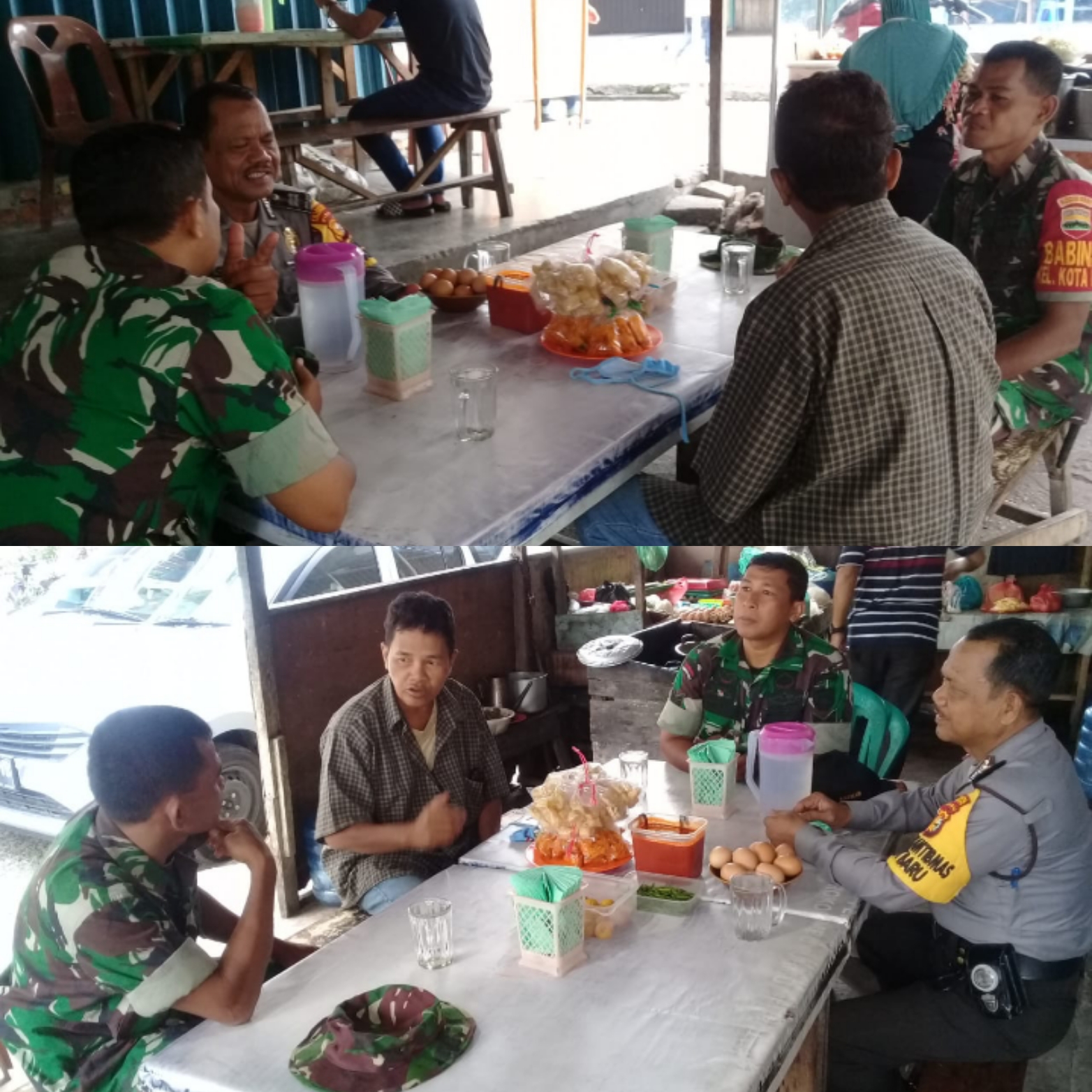 Babinsa Kelurahan Kotabaru Komsos Bahas Covid -19