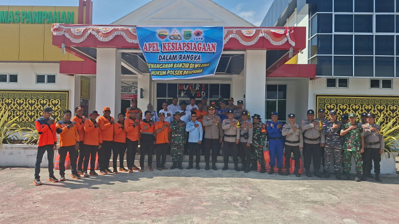 Polres Rohil Apel Siaga Banjir Secara Serentak Seluruh Polsek Jajaran