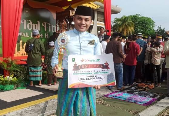 Hebat! Kecamatan Bukit Raya Juara Dua Lomba Lampu Colok Tingkat Riau